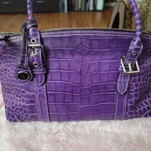 Dooney & Bourke Leather Croc Embossed Satchel